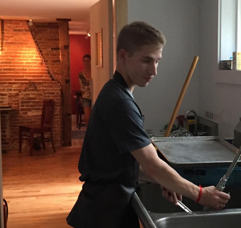 Josephy Moriarty, kitchen assistant. (Photo by Lynda Clancy)