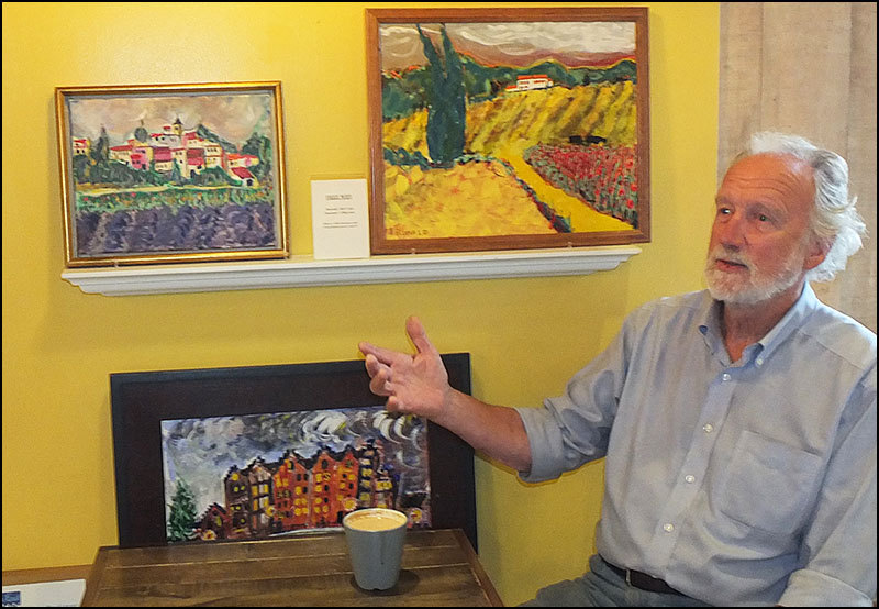 van Heeswijk talks casually about his painting and life on the Midcoast.