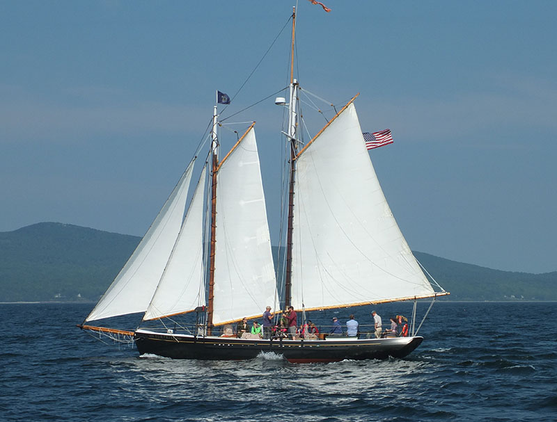 The schooner Surprise under sail.