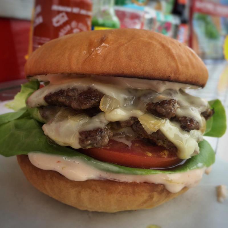 Wich, Please has an In ‘n Out burger knock off called "Double Double Animal Style.” (Photo courtesy Malcolm Bedell)