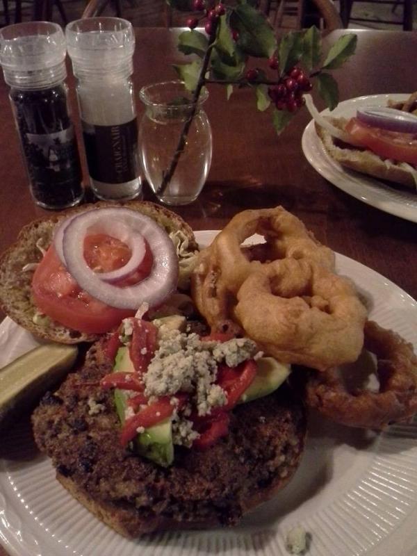 The Dragon Veggie Burger — at Craignair Inn and Restaurant. (Photo courtesy Joanne O’Shea)