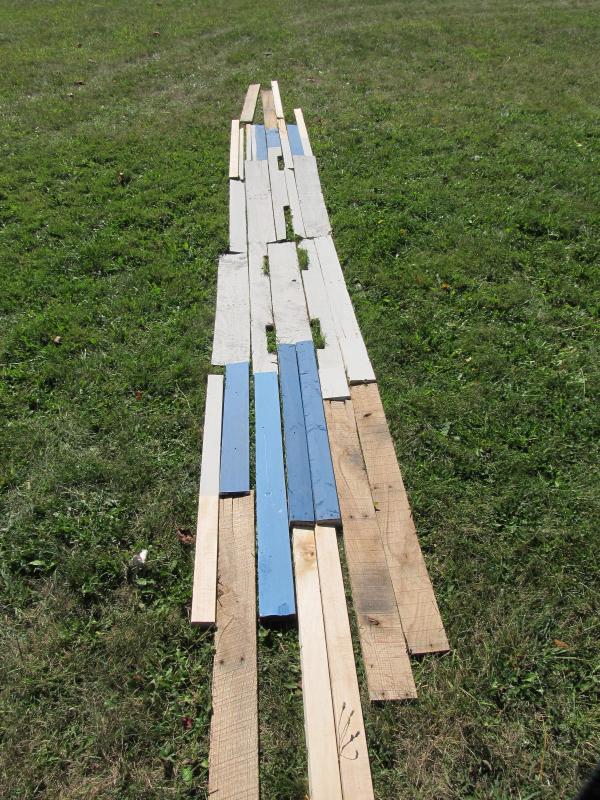 Trelawney O’Brien ‘s minimalist boardwalk to create interruption in the grass. (Photo by Kay Stephens)