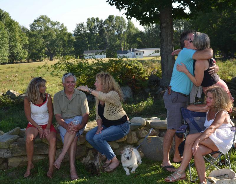 Old friends get together at Savage Oakes. (Photo by Lynda Clancy)