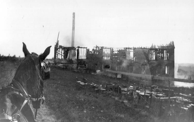 Such a heartbreaking sight for the hard-working men and women, Grange members all, who saw their months and years of work go up in smoke. This structure definitely appears to be similar to the photo of the second, nearly completed Grange below.
Photo courtesy of the Lincolnville Historical Society grange