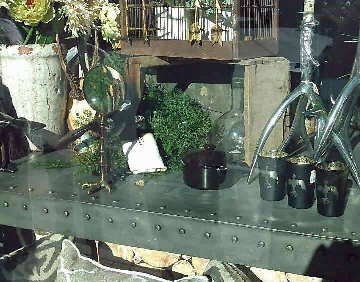 The window display when firefighters arrived to a report of a fire at Josephine in downtown Camden Thursday morning. (Courtesy Camden Fire Department)