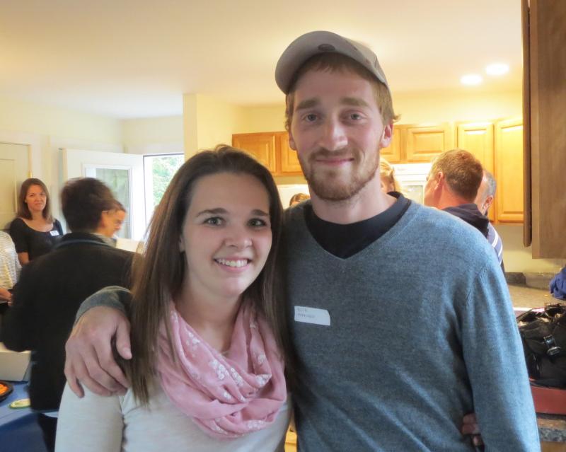 Lizzie Bilzier and fiance Nick Thibodeau. (photo by Erica Thoms)