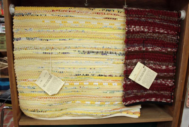 Rag rug samples.