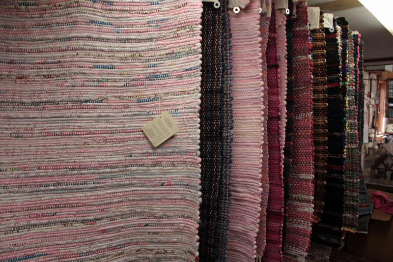 Rag rug samples.