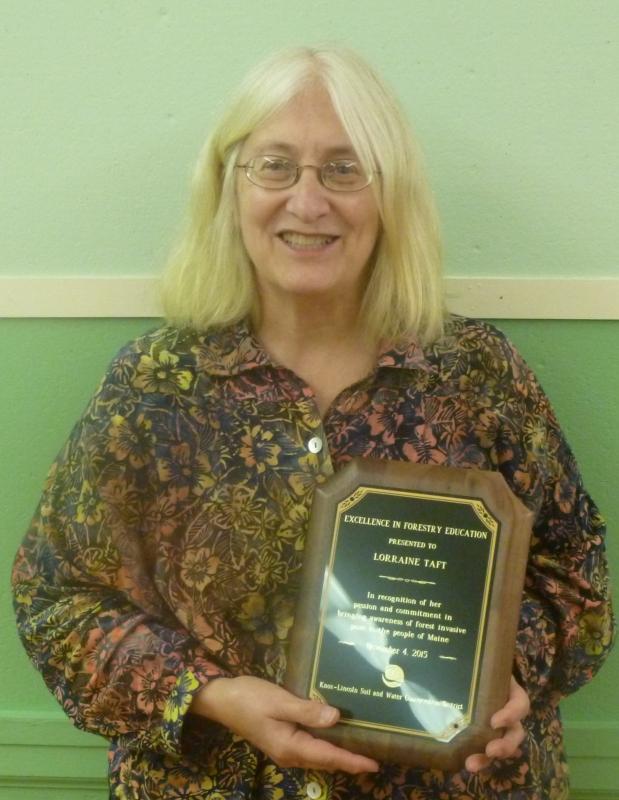 Lorraine Taft, Excellence in Forestry Education. (Photo Courtesy of Knox & Lincoln Soil & Water District)