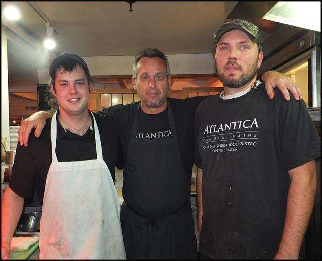 Atlantica kitchen staff: Noah Cobourn, Ken Paquin and Jared Harbaugh (Photo by Chris Wolf)