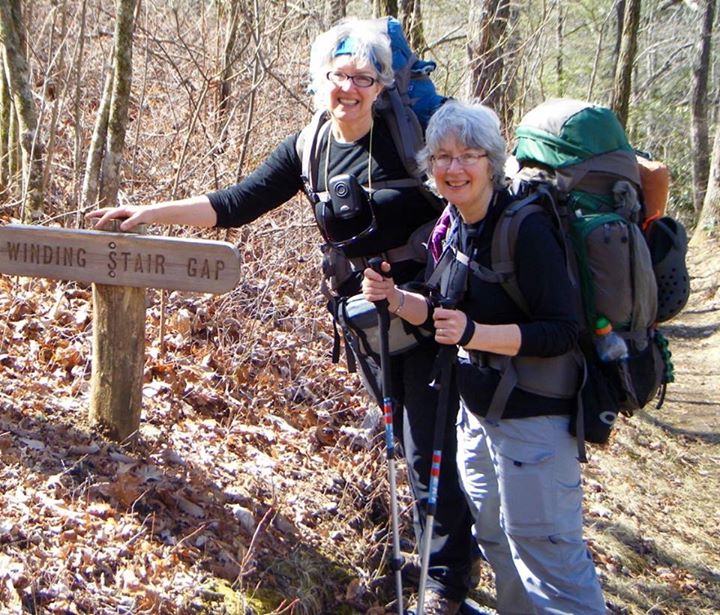 Sisters Marcia Jamrog and Jan Munroe on the trail.
Photo courtesy of Marcia Jamrog Marcia jamrog
