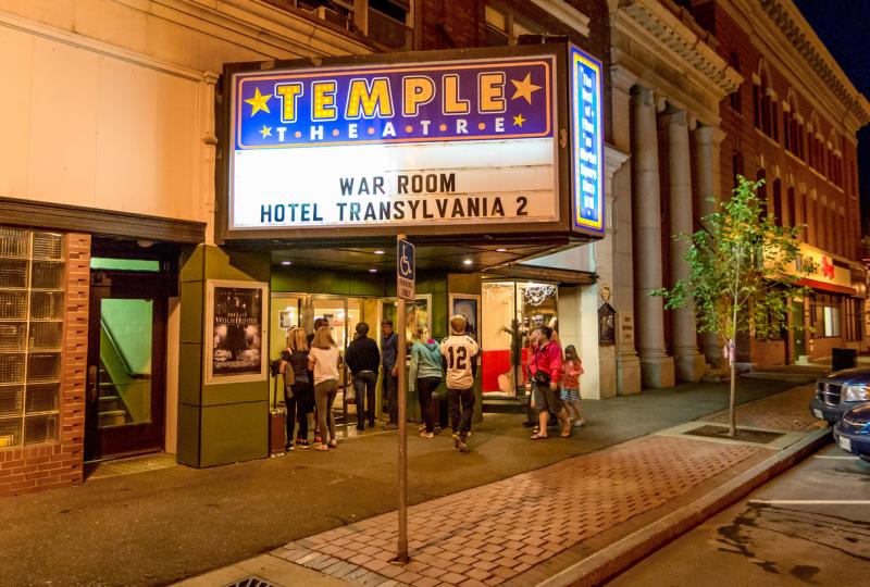 The outside of the Temple Theatre. (Photo Courtesy of Jay Richards)
