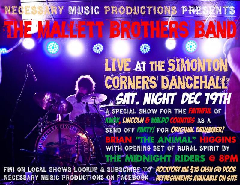 The Mallett Brothers Band and Midnight Riders play at an intimate show at Simonton Corner on Saturday.