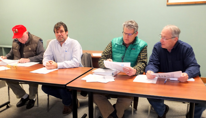 Budget committee members Lawrence Nash, Randy Stearns, Nick Lapham and Jerry Zwick.