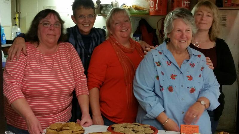 The dessert table volunteers. (Photo by Sarah Shepherd)