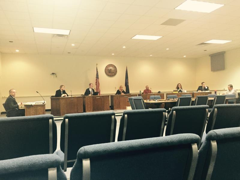 Rockland City Council Will Clayton, Larry Pritchett, Mayor Louise McLellan-Ruf, William Jillson, Valerie Geiger and City Manager James Chaousis.