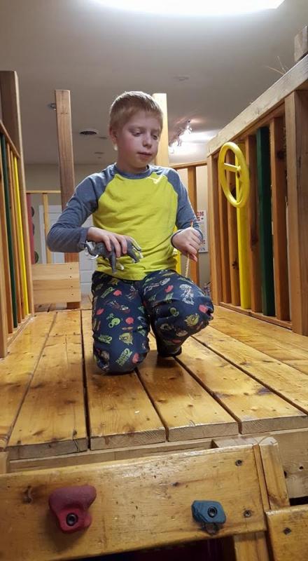This is Tegan Carlson- he was telling Santa that he wants Thomas the Train.