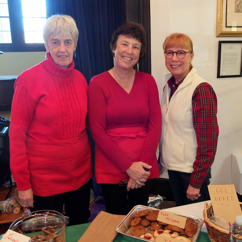 Jan Conrad, Pam Manning and Dawn Murphy at St. Thomas Church. (Photos by Chris Wolf)