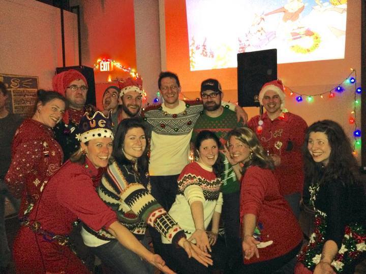 Got an ugly Christmas sweater hanging in the back of your closet? You’ll fit right in at Trackside Station Friday night.