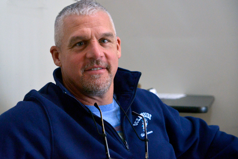 Oceanside Coach Darryl Townsend, the 2015 KVAC Class B North Coach of the Year. (Photo by Ron Hawkes)