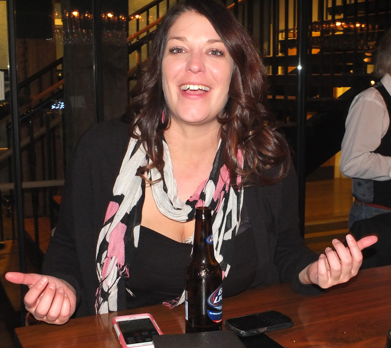 Sara Schnitz gives a that’s why I’m here look.