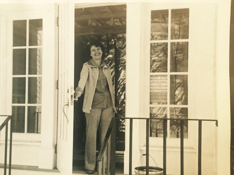 Former Rockport Public Library Librarian Marge Dodge.