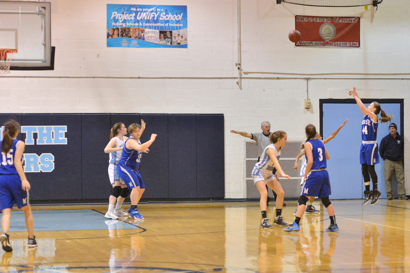 This 3-pointer from Morse with 21 seconds left in the game made it 38-37 Oceanside in the JV game. (Photo by Ron Hawkes)