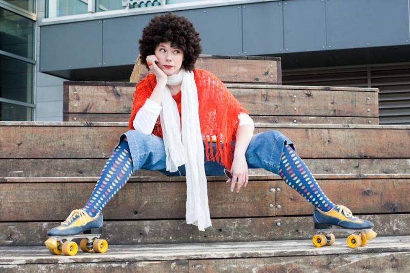 Waterfall Arts is hostinga Draft and Draw party with a 1970s theme. Pictured here is the life model, ‘Starr.’ (Photo courtesy Waterfall Arts)