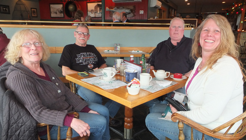 Audry and Paul Muir and Jim and Kris Beirne are from Brooks.