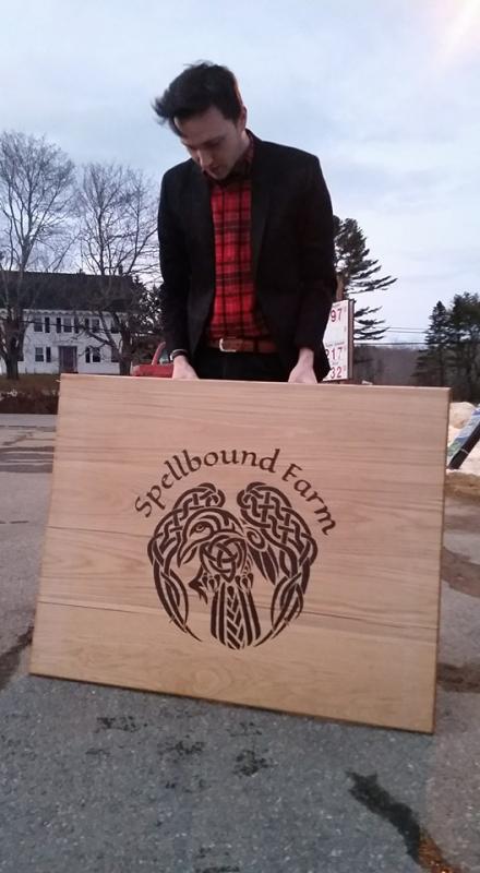 A sign he did on commission. (Photo courtesy Zach Spofford)