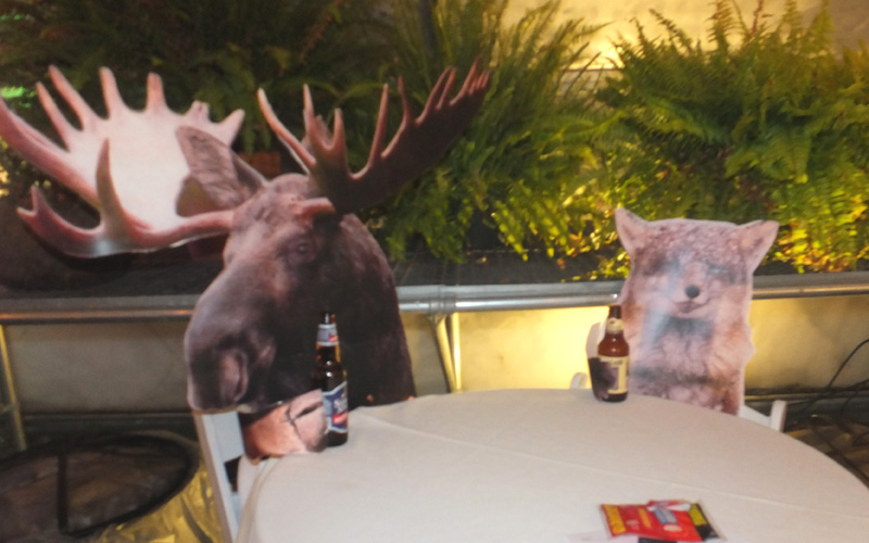 Hard telling who you’ll share a table with. (Photo by Chris Wolf)