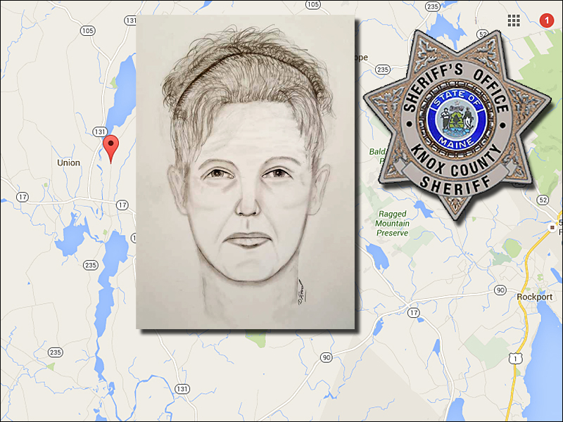 Sagadahoc Sheriff’s Detective Dan Reed, a sketch artist, assisted Knox County Sheriff’s in completing this sketch, with a description given by a witness, of a woman in connection with a Feb. 10 Union home invasion and robbery. (Courtesy Knox County Sheriff’s Office/Facebook)