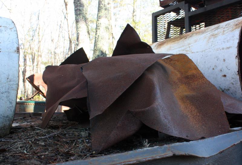 A pile of steel salvaged in 2013 from the American Can Company in Portland. (Photo by Holly S. Edwards)