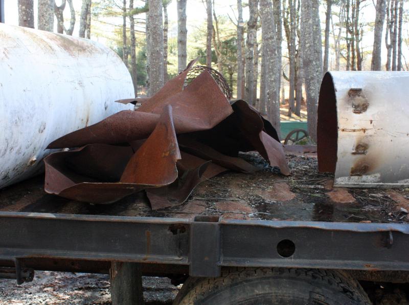 A pile of steel salvaged in 2013 from the American Can Company in Portland. (Photo by Holly S. Edwards)