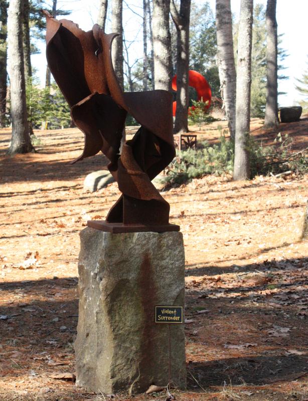Violent Surrender at Stemwinder Sculpture Garden in Warren. (Photo by Holly S. Edwards)
