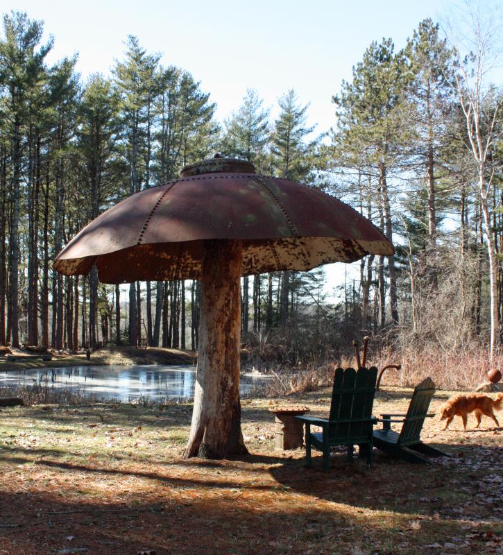 The Mushroom at Stemwinder Sculpture Garden in Warren. (Photo by Holly S. Edwards)
