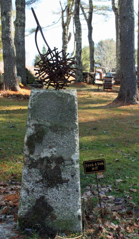 Stick a Fork In It at Stemwinder Sculpture Garden in Warren. (Photo by Holly S. Edwards)