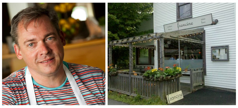 Brian Hill and his Camden flagship restaurant, Francine Bistro.