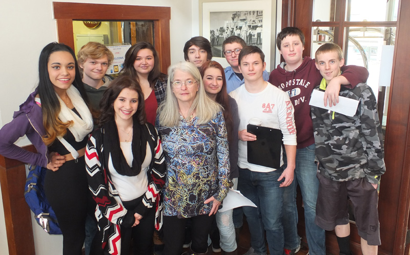 Students from MDI spend a day at the forum.