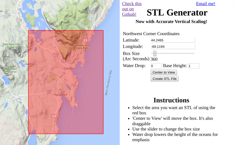 Chamberlin’s open source computer program allows anyone to make 3-D models of the earth’s surface. In this case, it’s Camden Hills State Park.