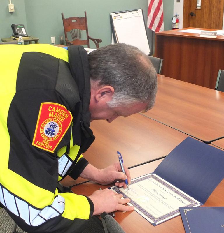 Chris Farley, who serves as chair for the Knox Regional Communications Center Executive Board, adds his name to the commendations.