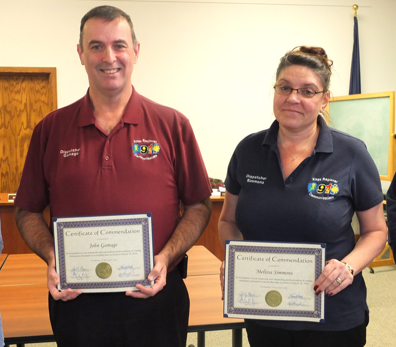 John Gamage and Supervisor Melissa Simmons