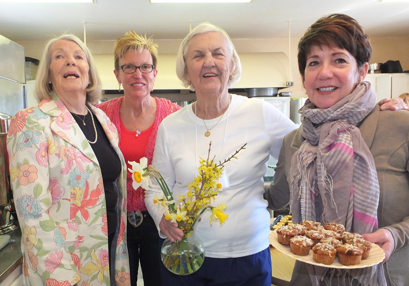 Garden Club members Molly Foister, Lisa Zahn, Nan Lasbury and Leslie Fillnow.