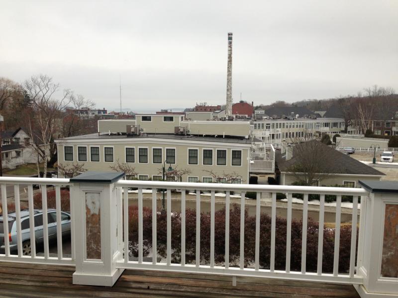 Looking down Washington Street at the Knox Mill complex.