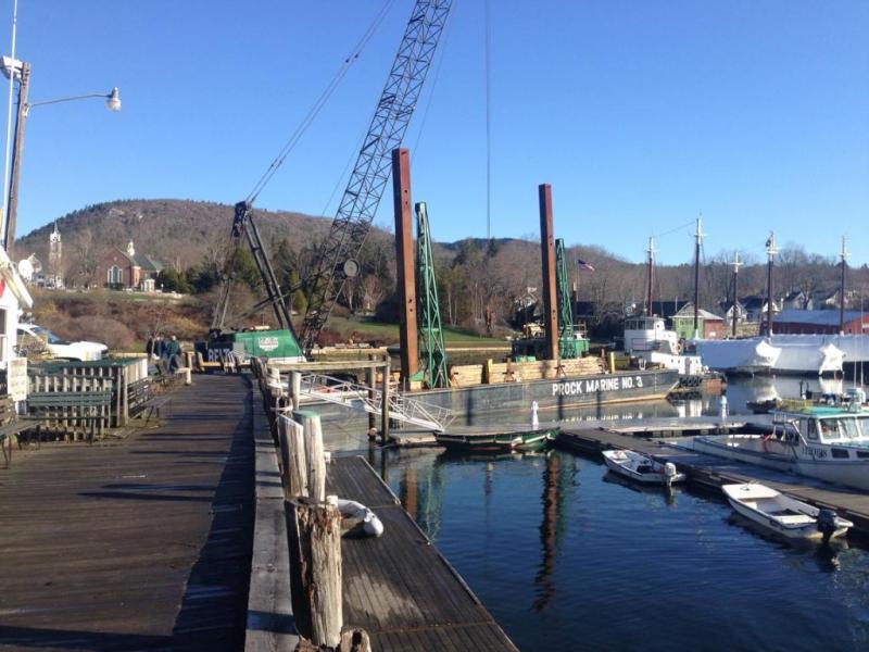 Prock Marine at work in Camden Harbor, April 15.