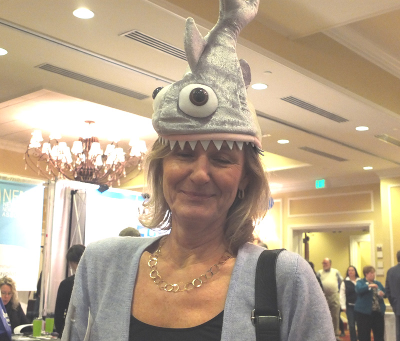 Erja Lipponen models a fish head as we say goodbye until next year.
