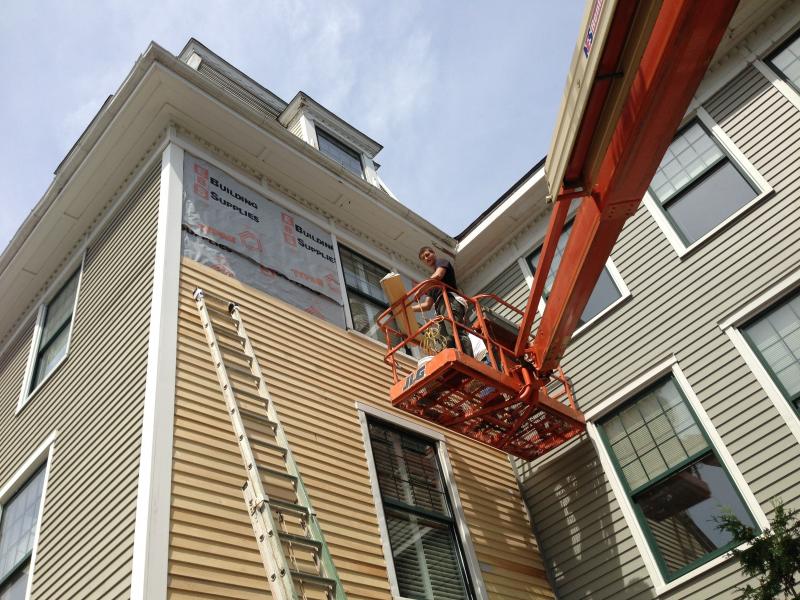Working on the mill siding, 2014.