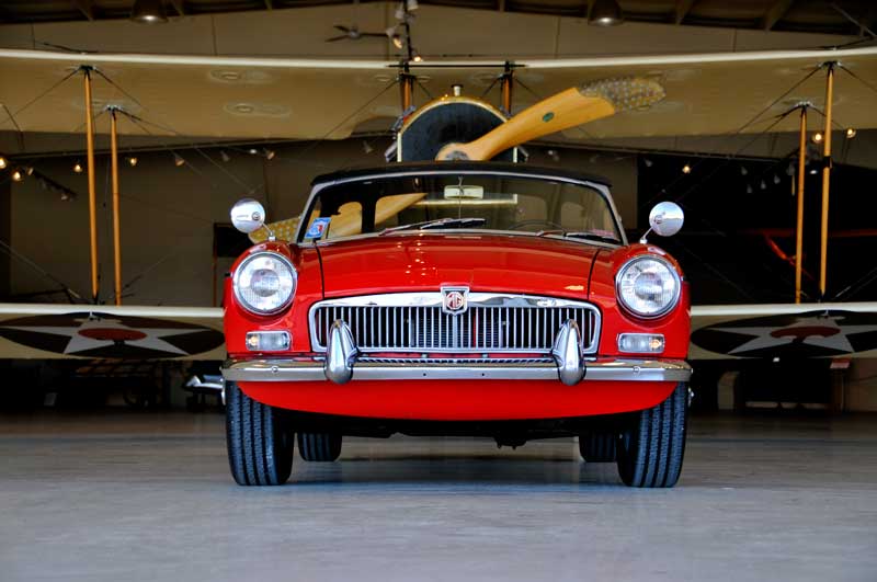 Images depict the 1966 MGB that is the raffle prize. (Photo Courtesy of the Owls Head Transportation Museum)