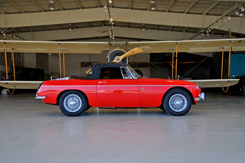 Images depict the 1966 MGB that is the raffle prize. (Photo Courtesy of the Owls Head Transportation Museum)