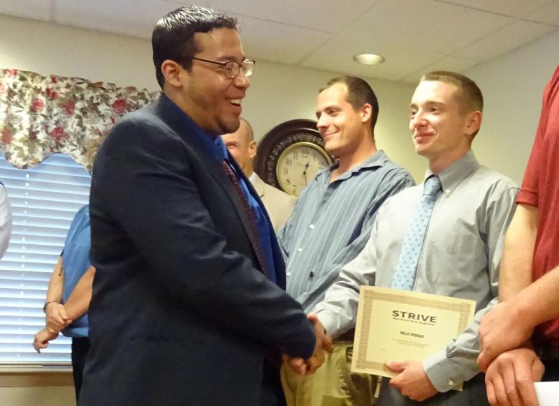 Ceremony for first STRIVE Northern New England graduating class. (Photo by Erica Thoms)